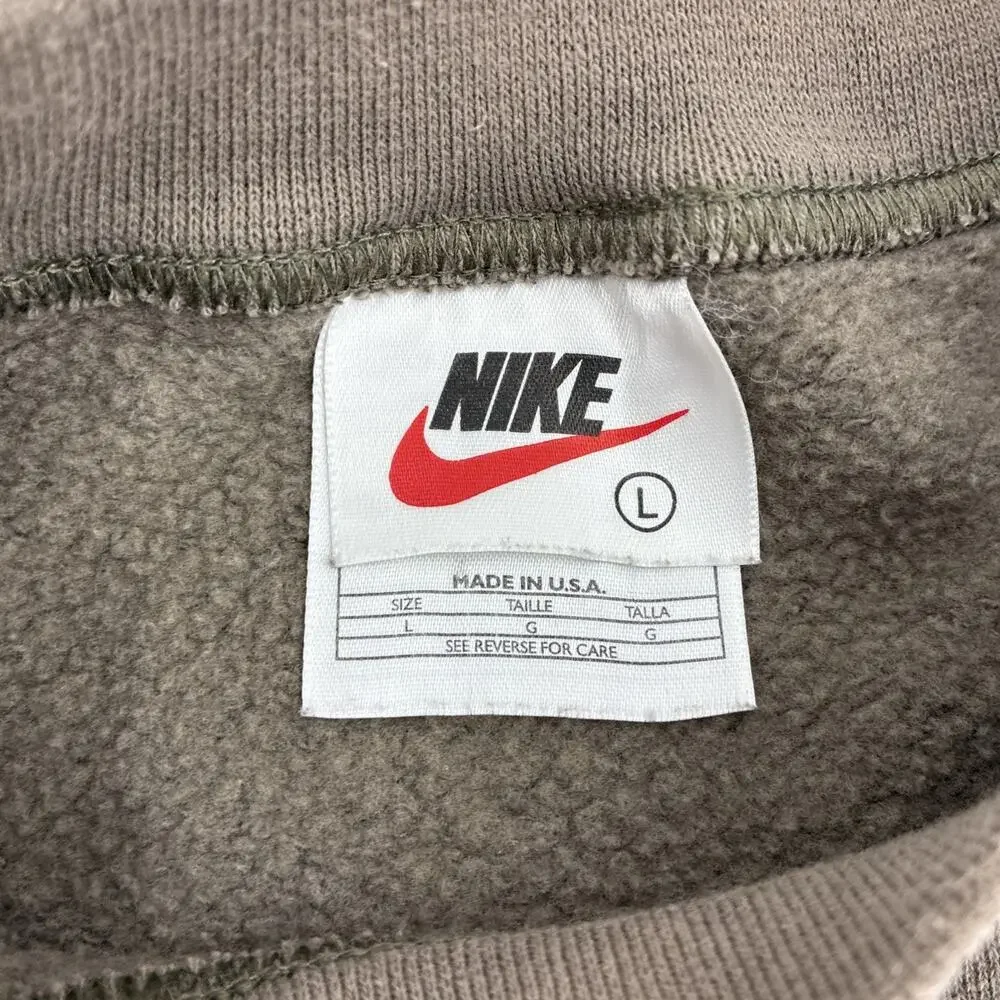 Vintage Nike Pullover Sweatshirt Men Large Brown Logo Embroidered 90s USA Rare